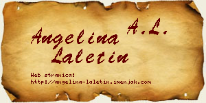 Angelina Laletin vizit kartica